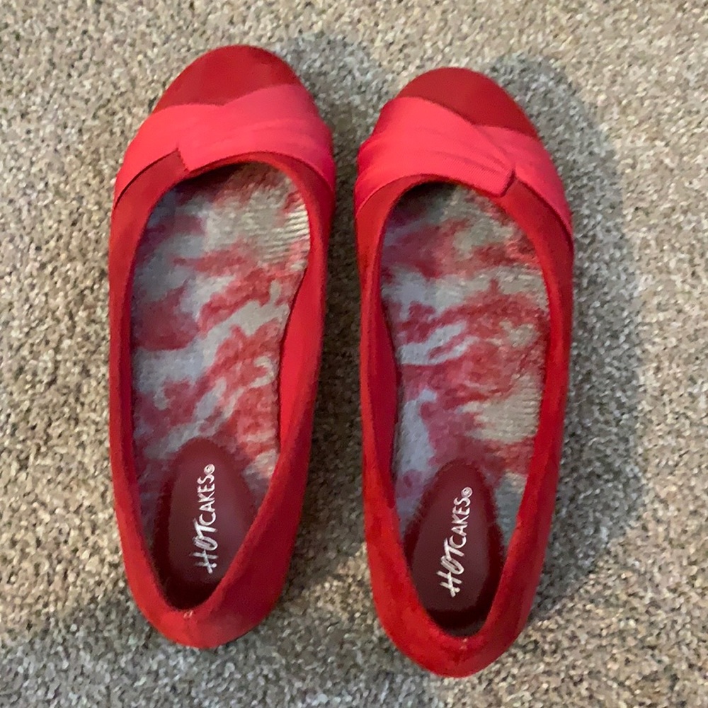 Red size 6 1/2 flats